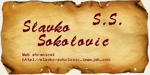 Slavko Sokolović vizit kartica